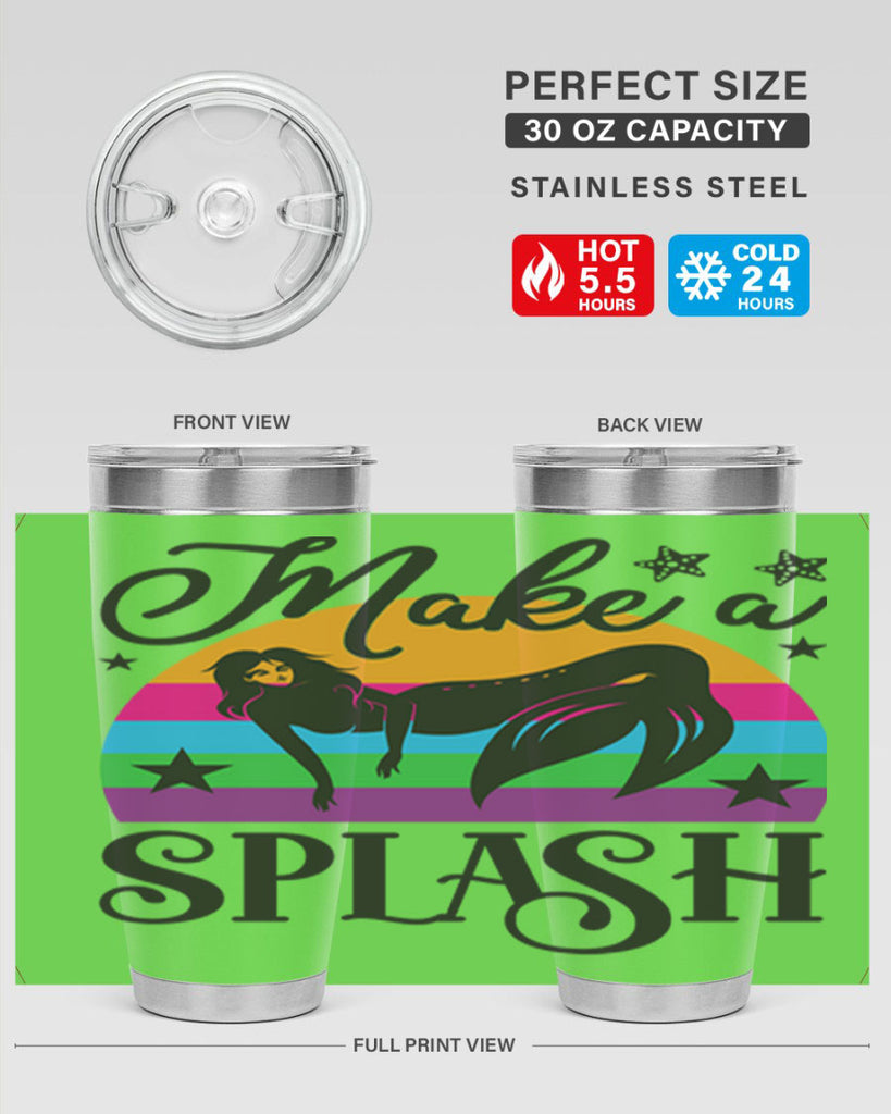 Make a splash 313#- mermaid- Tumbler