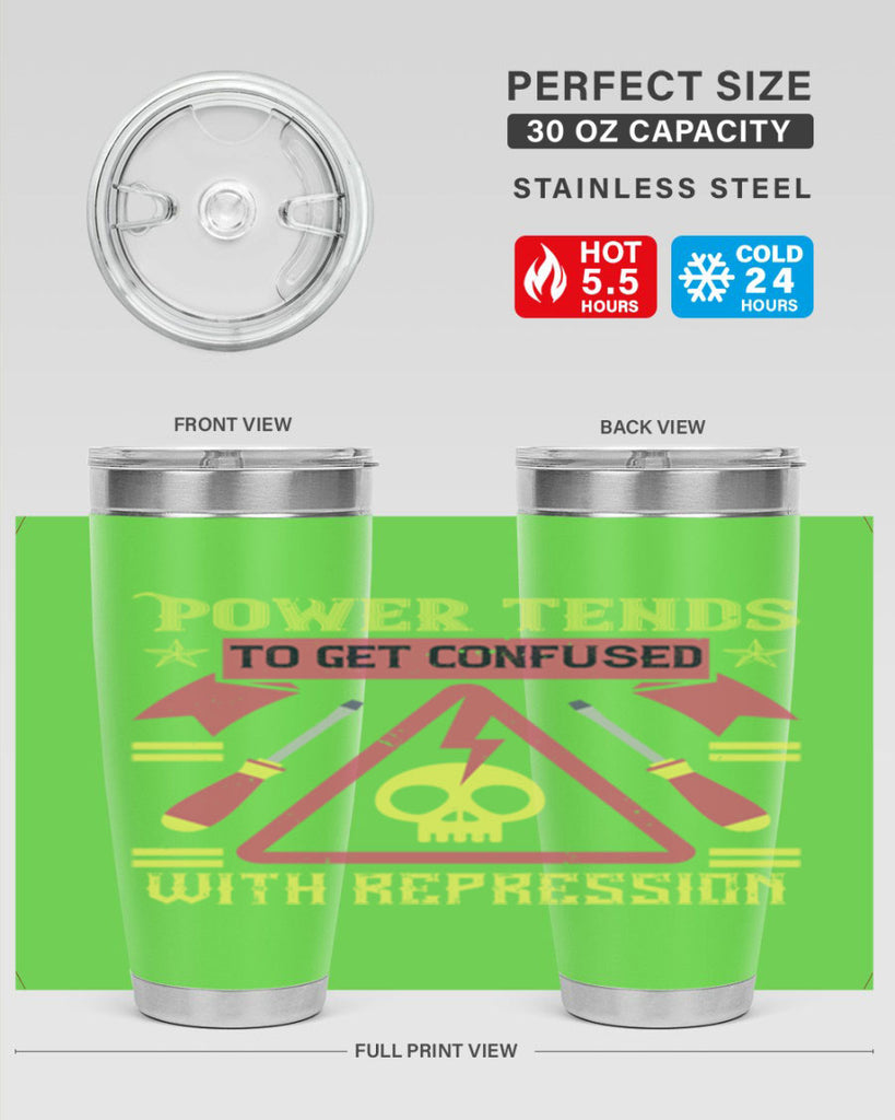 Power tends to get confused with repression Style 17#- electrician- tumbler