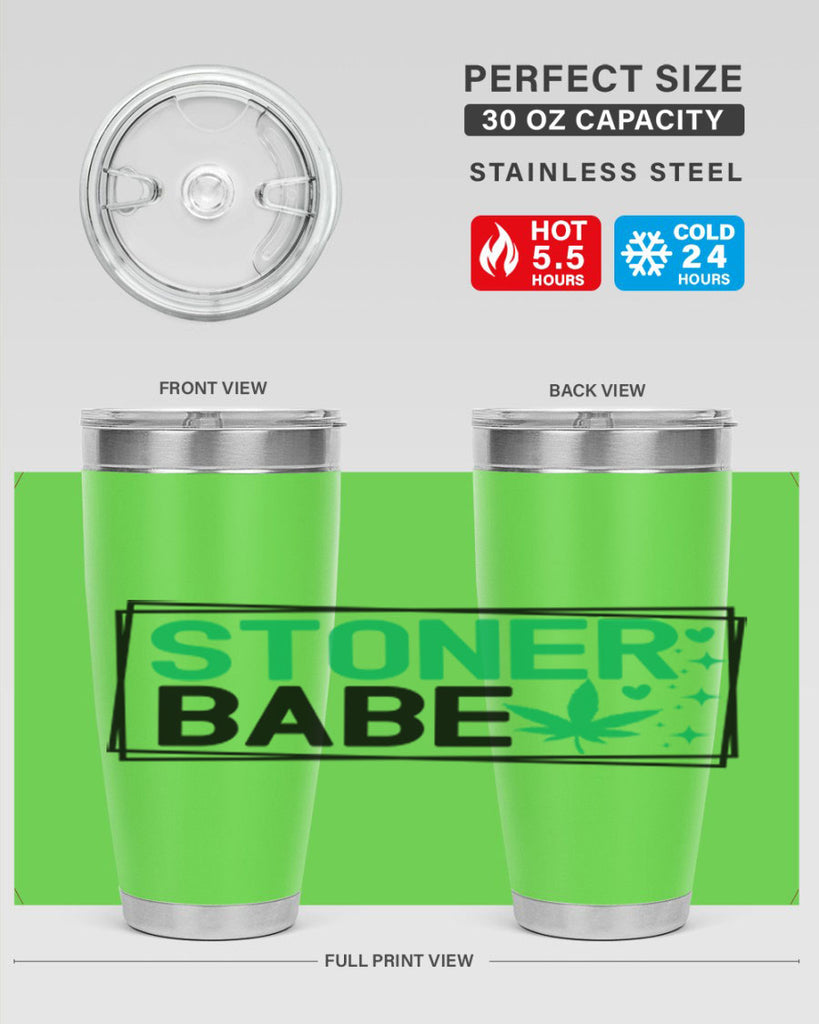 Stoner Babe 258#- marijuana- Tumbler