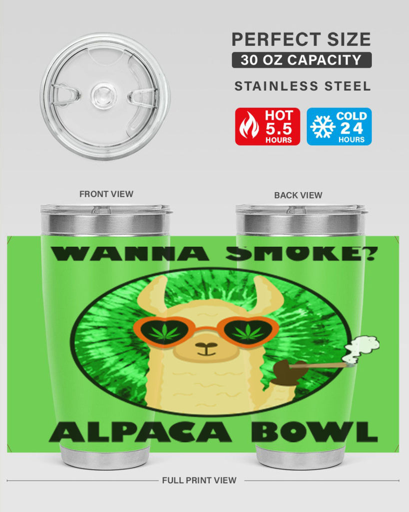 Wanna Smoke Alpaca Bowl 276#- marijuana- Tumbler