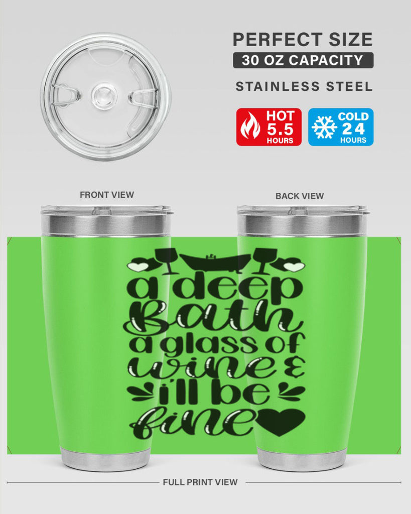 a deep bath a glass 48#- bathroom- Tumbler