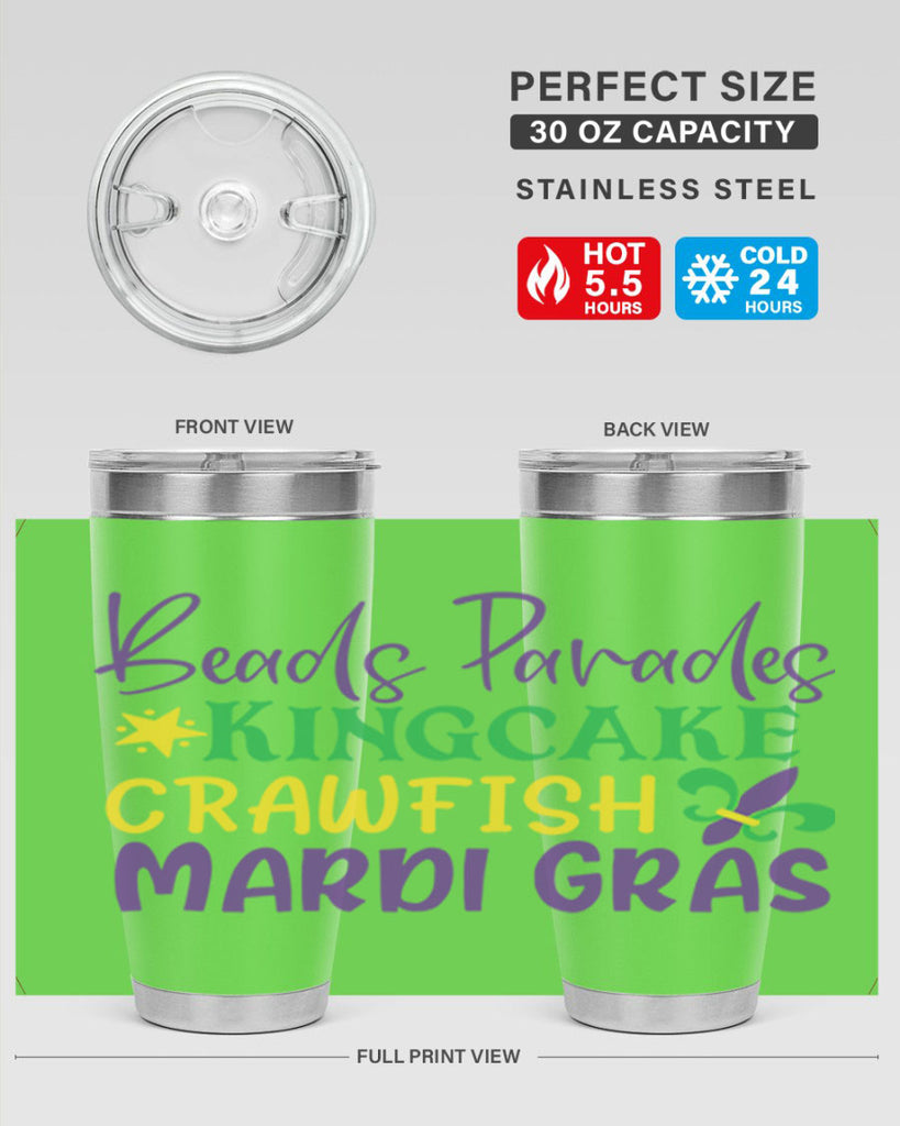 beads parades kingcake crawfish mardi gras 85#- mardi gras- Tumbler