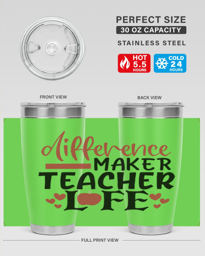 difference maker teacher life Style 118#- teacher- tumbler