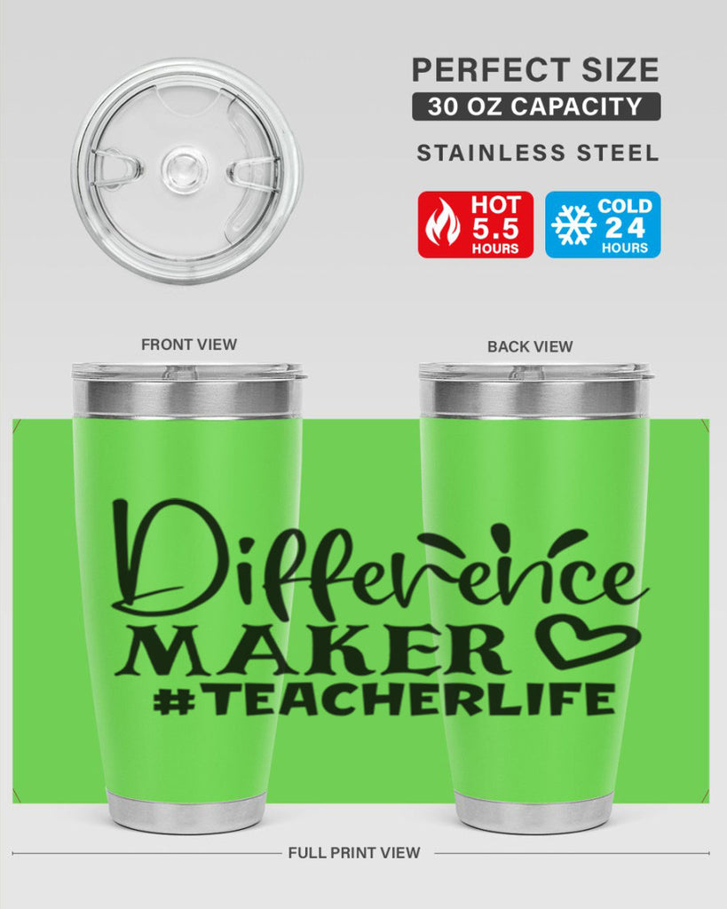 difference maker teacherlife Style 185#- teacher- tumbler