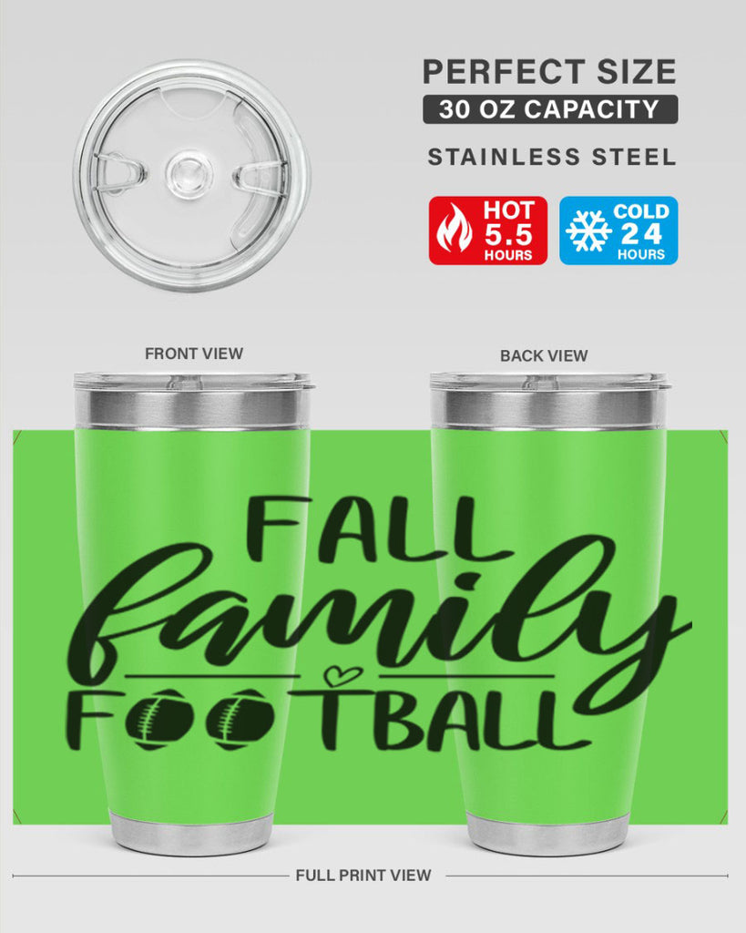 fall family football 100#- fall- Tumbler