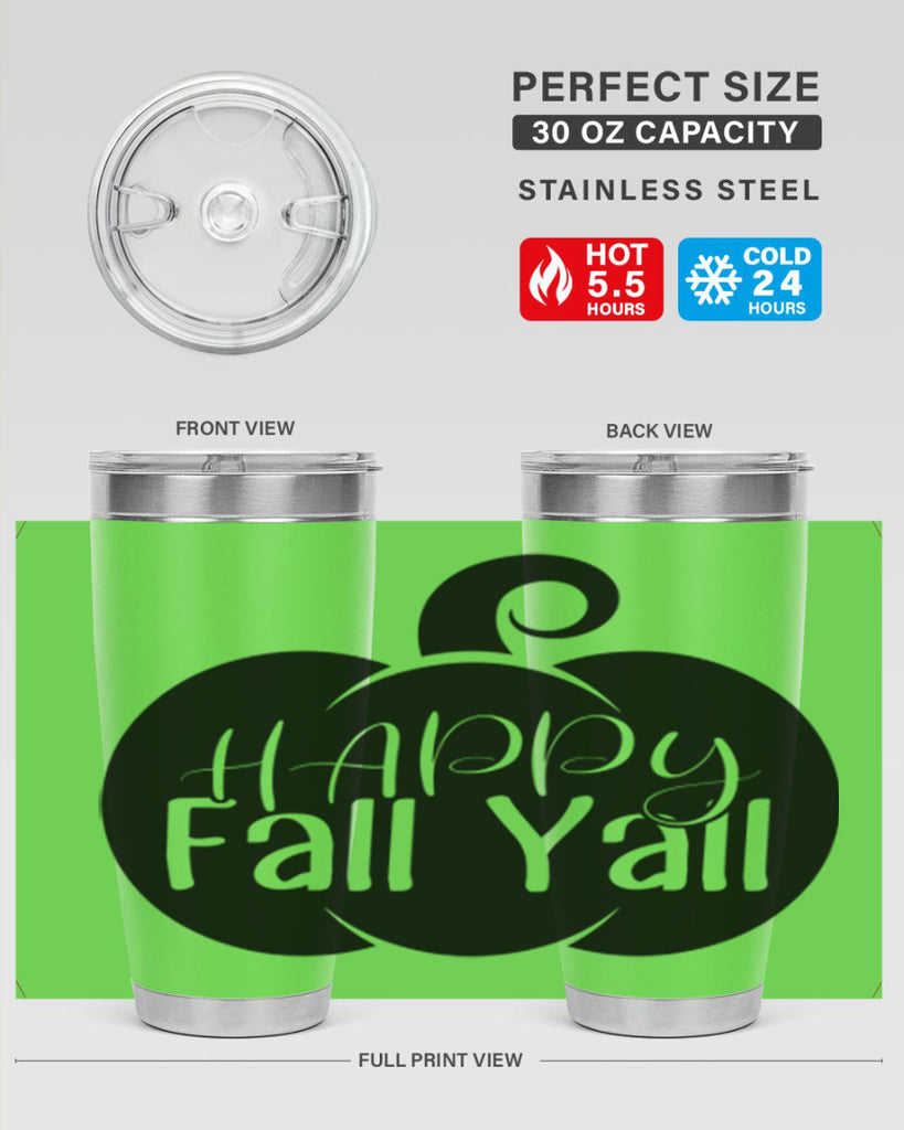 happy fall yall 235#- fall- Tumbler