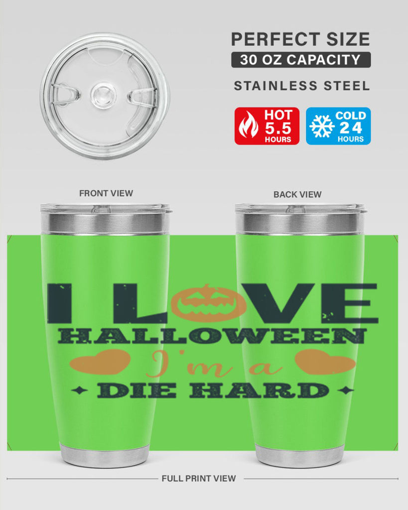 i love halloween im a die hard 150#- halloween- Tumbler