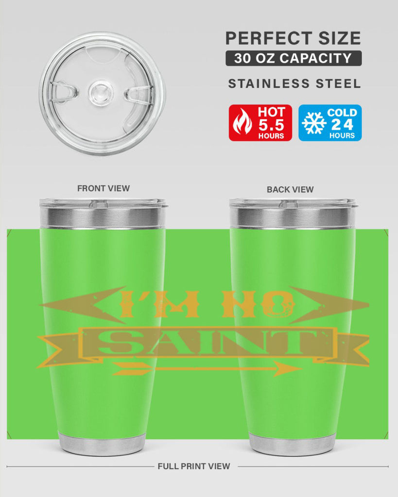 i’m no saint 59#- mardi gras- Tumbler