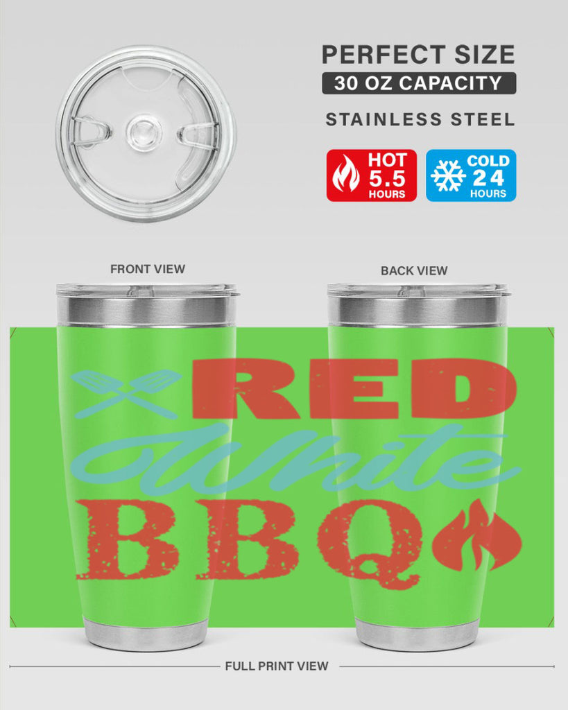 red white bbq 15#- bbq- Tumbler