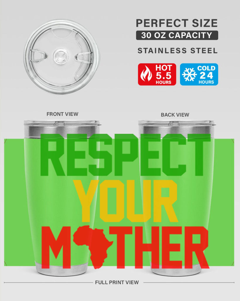 respect your mother 43#- black words phrases- Cotton Tank