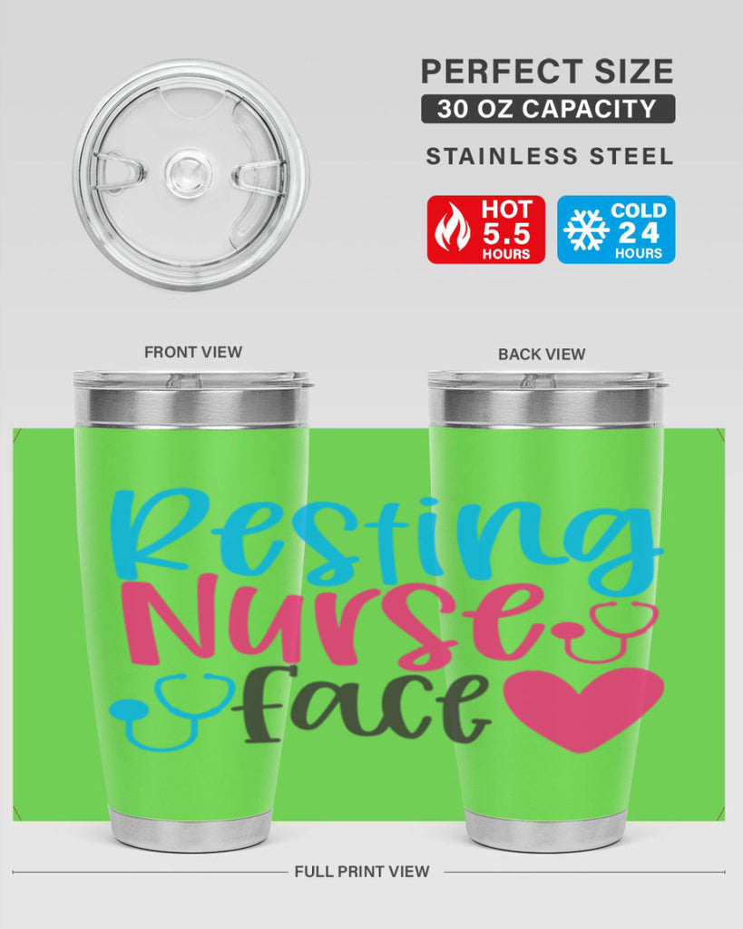 resting nurse face Style 355#- nurse- tumbler