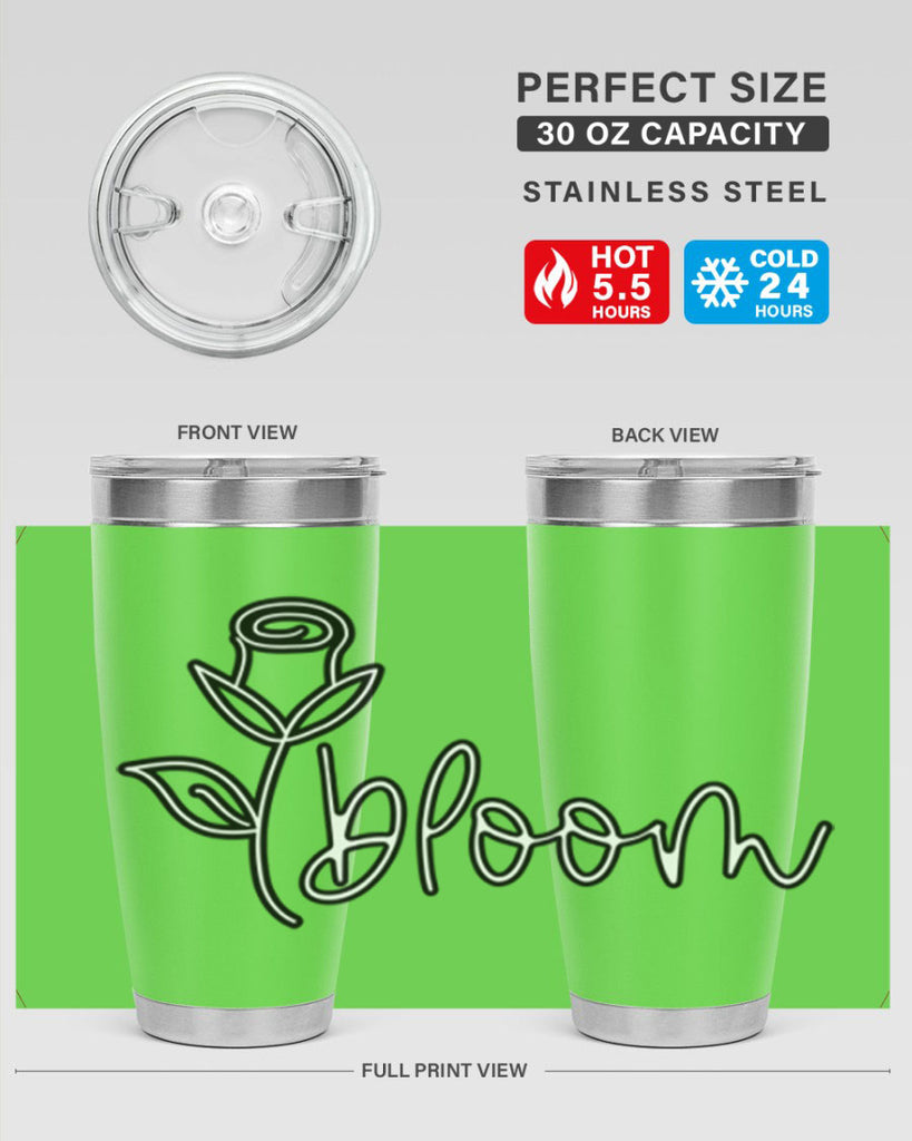 rosebud bloom outline399#- spring- Tumbler