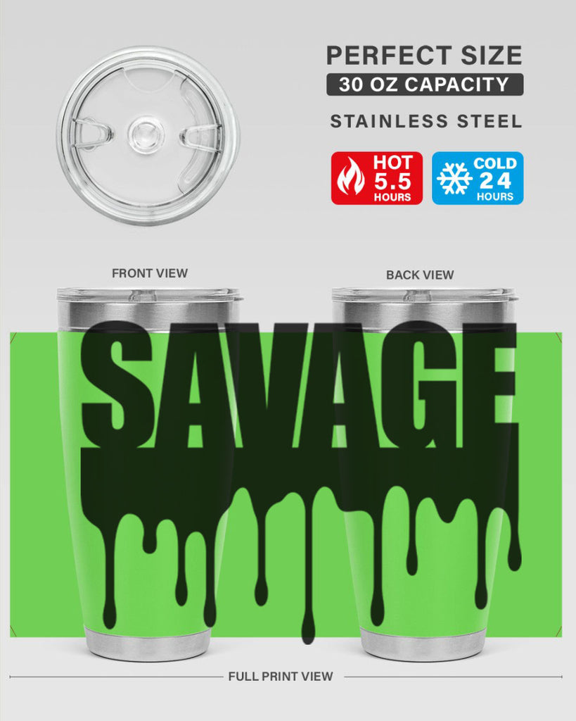 savage drip 41#- black words phrases- Cotton Tank