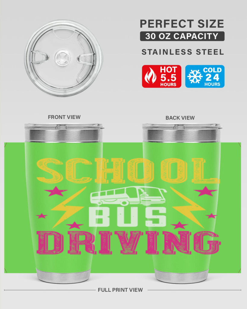 school bus driving Style 17#- bus driver- tumbler