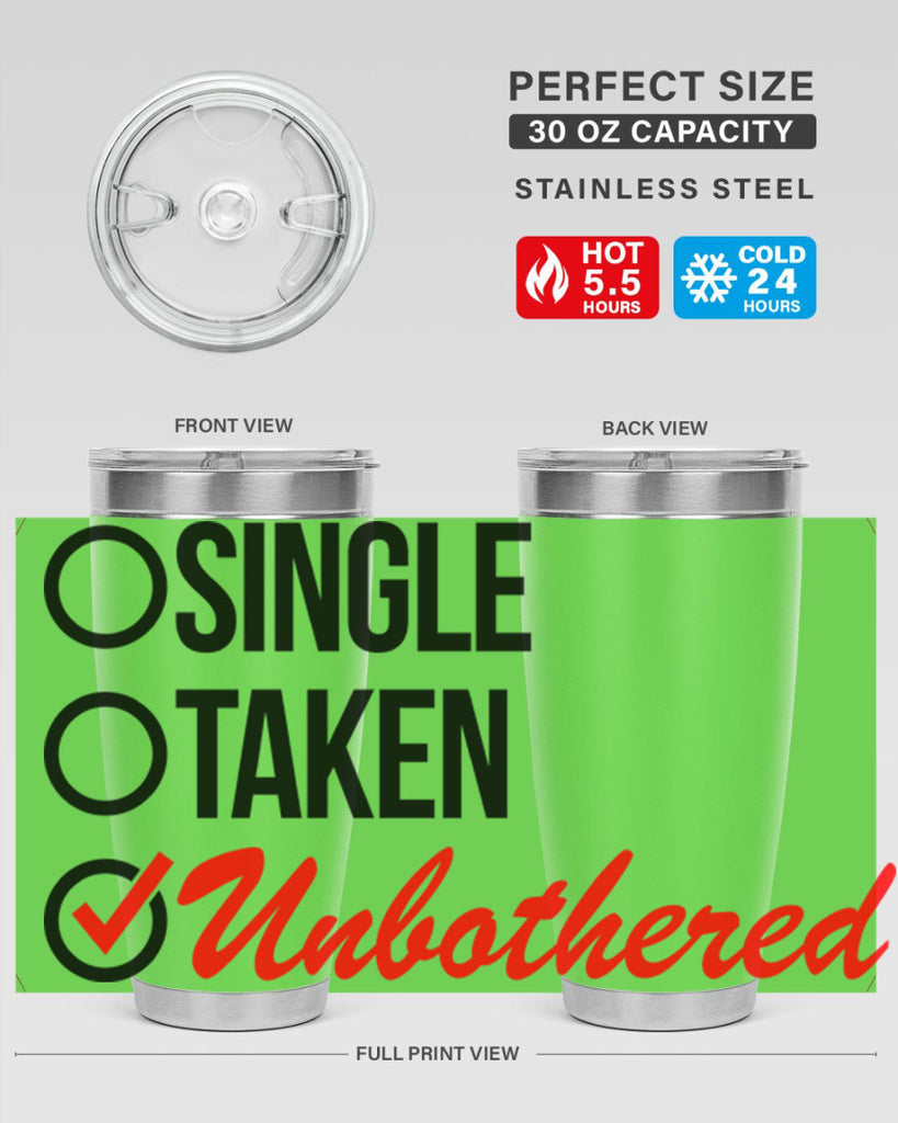 single taken unbothered 35#- black words phrases- Cotton Tank