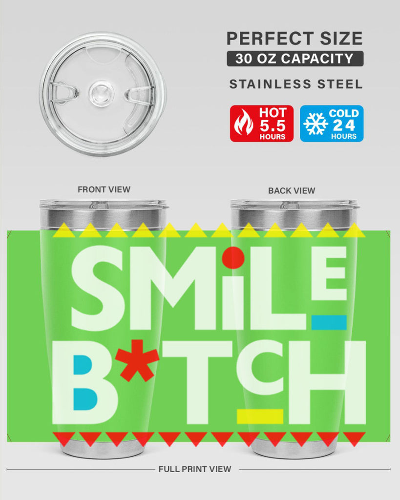 smile bitch 30#- black words phrases- Cotton Tank