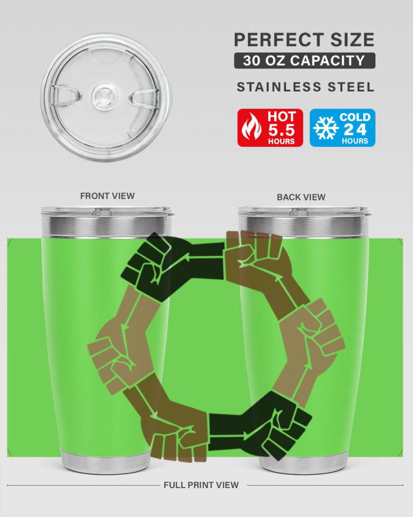 united black power fists 13#- black words phrases- Cotton Tank