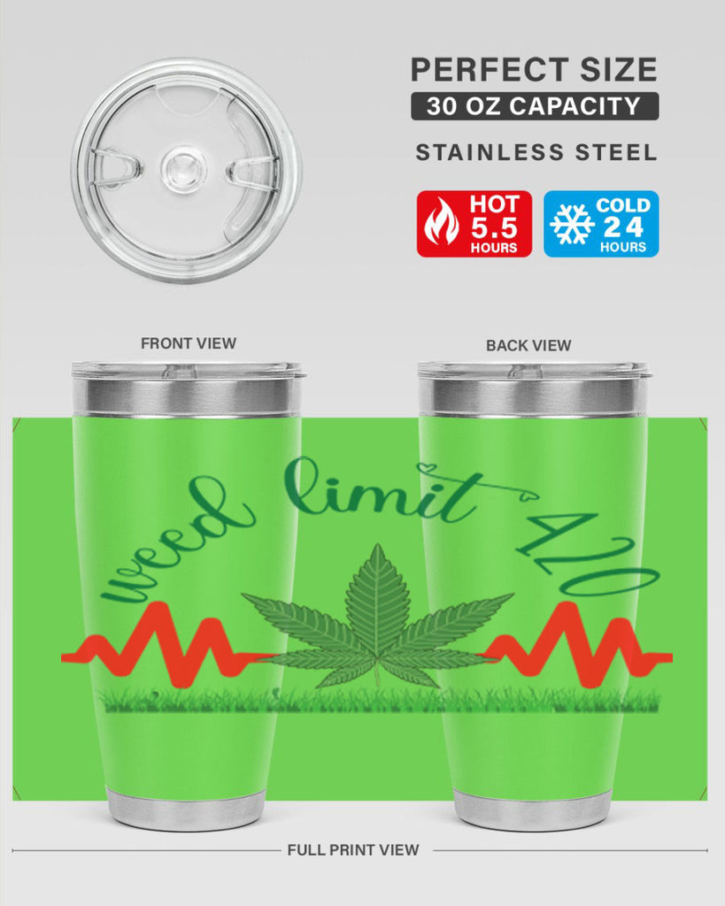 weed limit 420 cannabis hearbeat 291#- marijuana- Tumbler