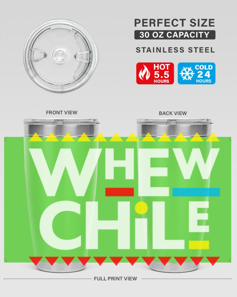 whew chile 11#- black words phrases- Cotton Tank