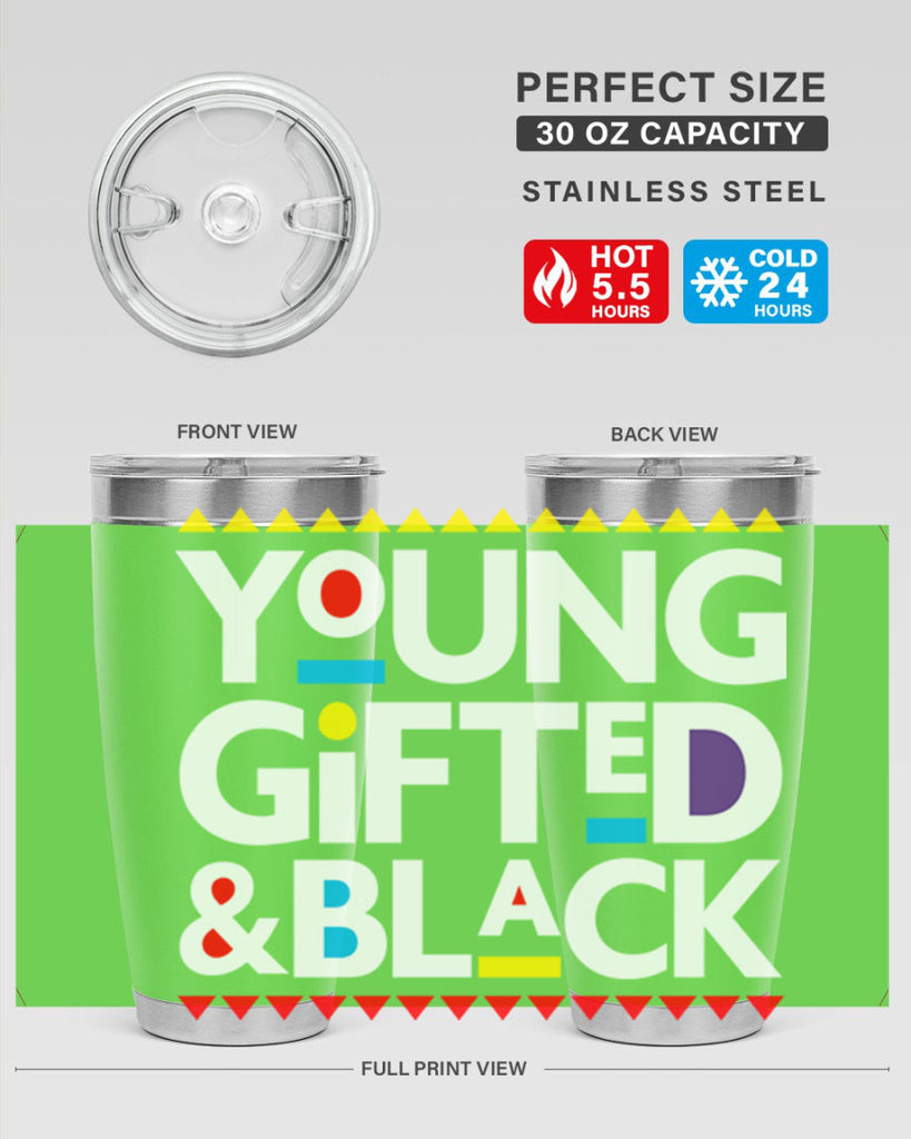 young gifted and black 2#- black words phrases- Cotton Tank