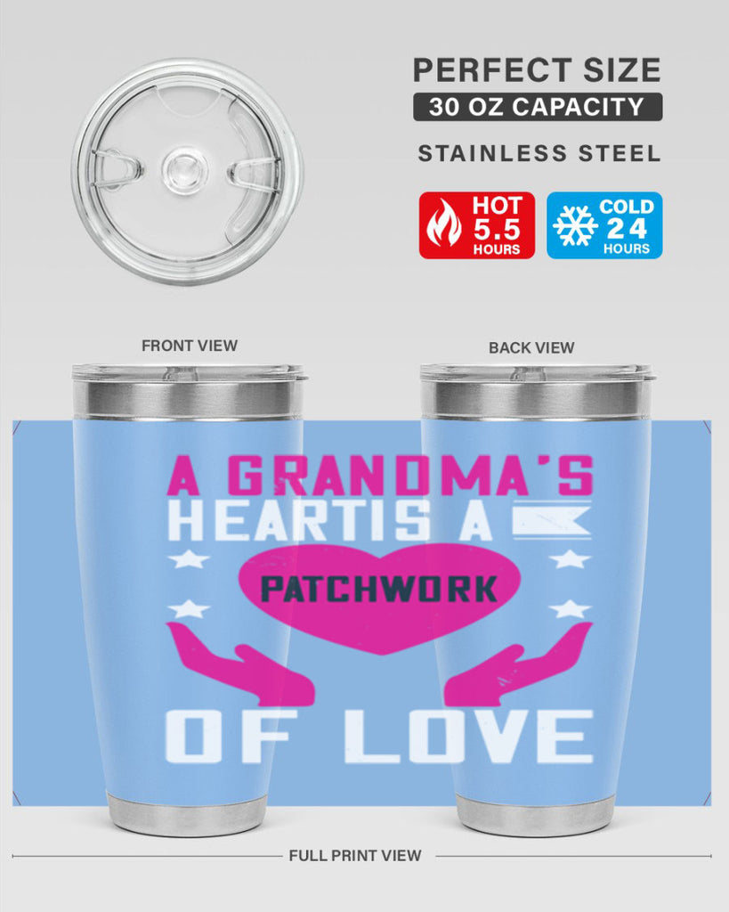 A grandma’s heart is a patchwork of love 86#- grandma - nana- Tumbler