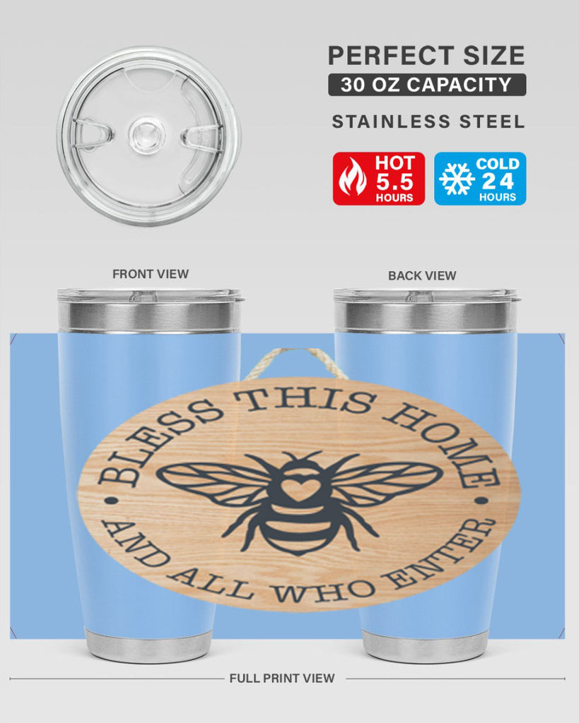 Bless this Home Bee Mockup58#- spring- Tumbler
