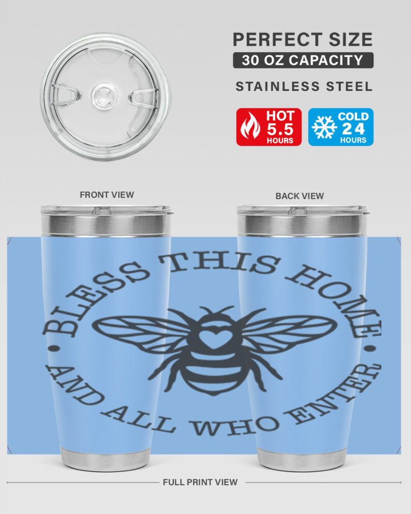 Bless this Home Bee59#- spring- Tumbler