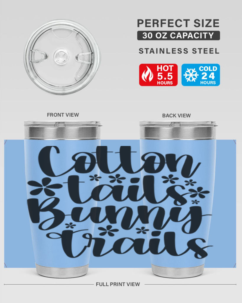 Cotton tails bunny trails  113#- spring- Tumbler