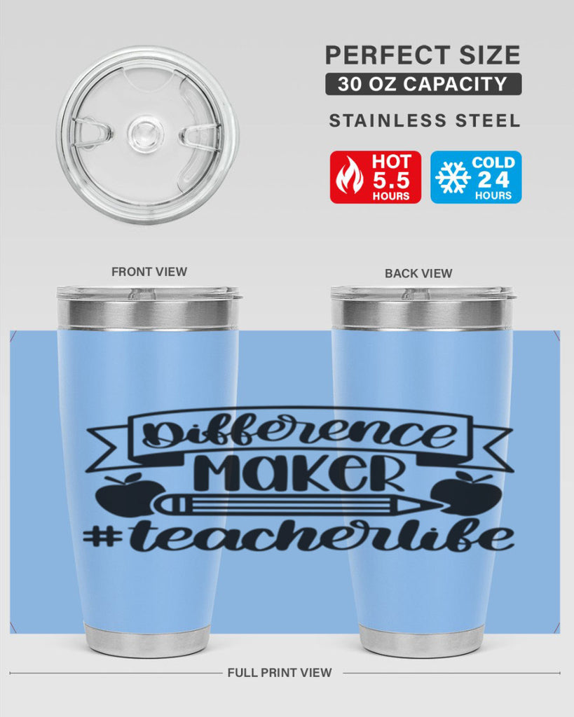Difference Maker Teacher Life Style 78#- teacher- tumbler