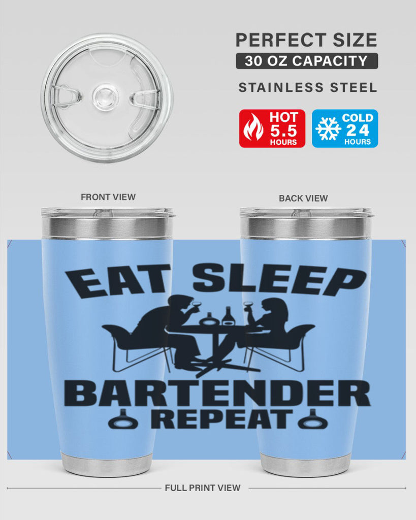 Eat sleep Style 3#- bartender- tumbler