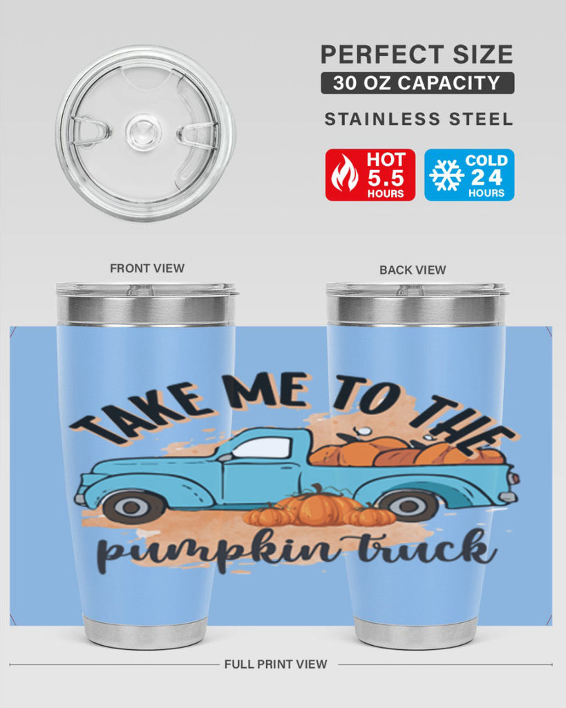 Fall Pumpkin Truck 128#- fall- Tumbler
