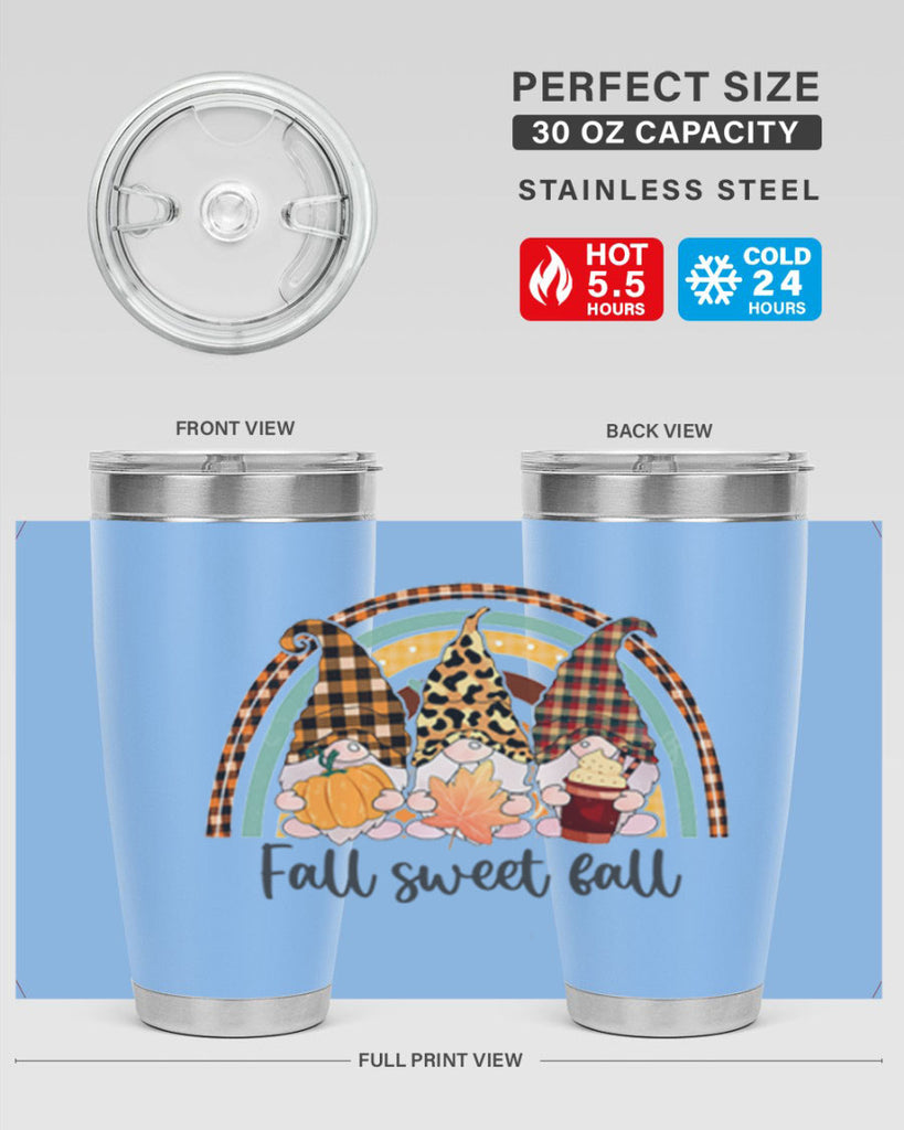 FallSweetFallGnomeRainbow 162#- fall- Tumbler