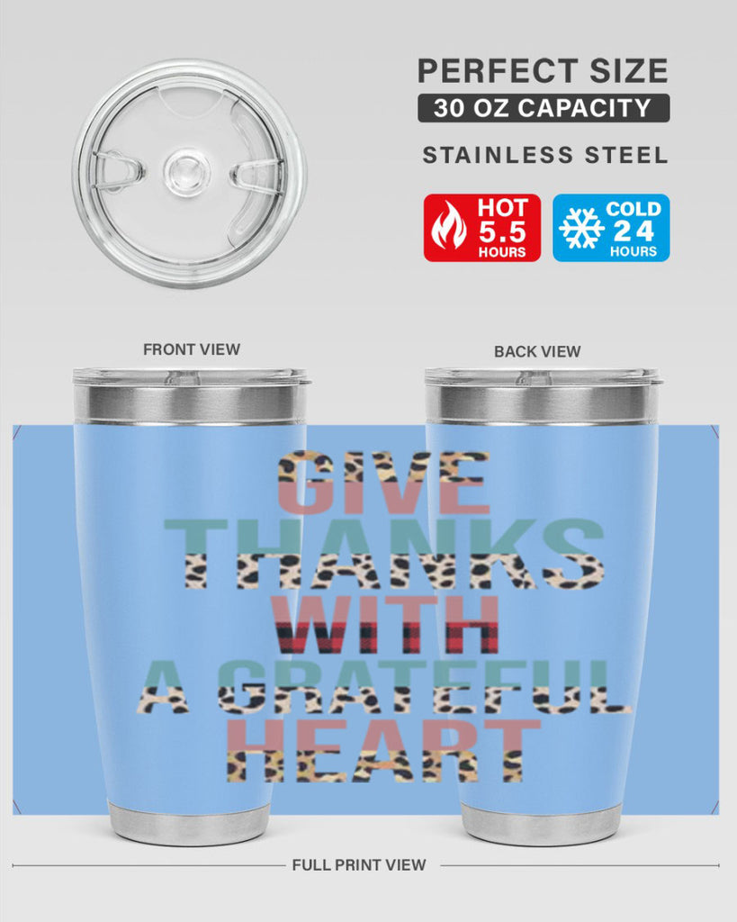 Give thanks with a grateful heart 195#- fall- Tumbler