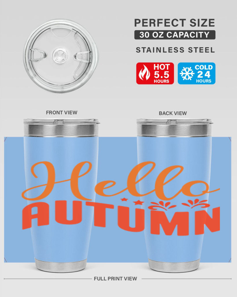 Hello Autumn Design 268#- fall- Tumbler