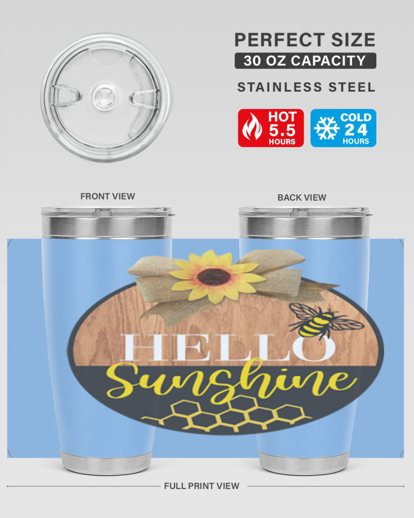 Hello Sunshine and bee Mockup215#- spring- Tumbler