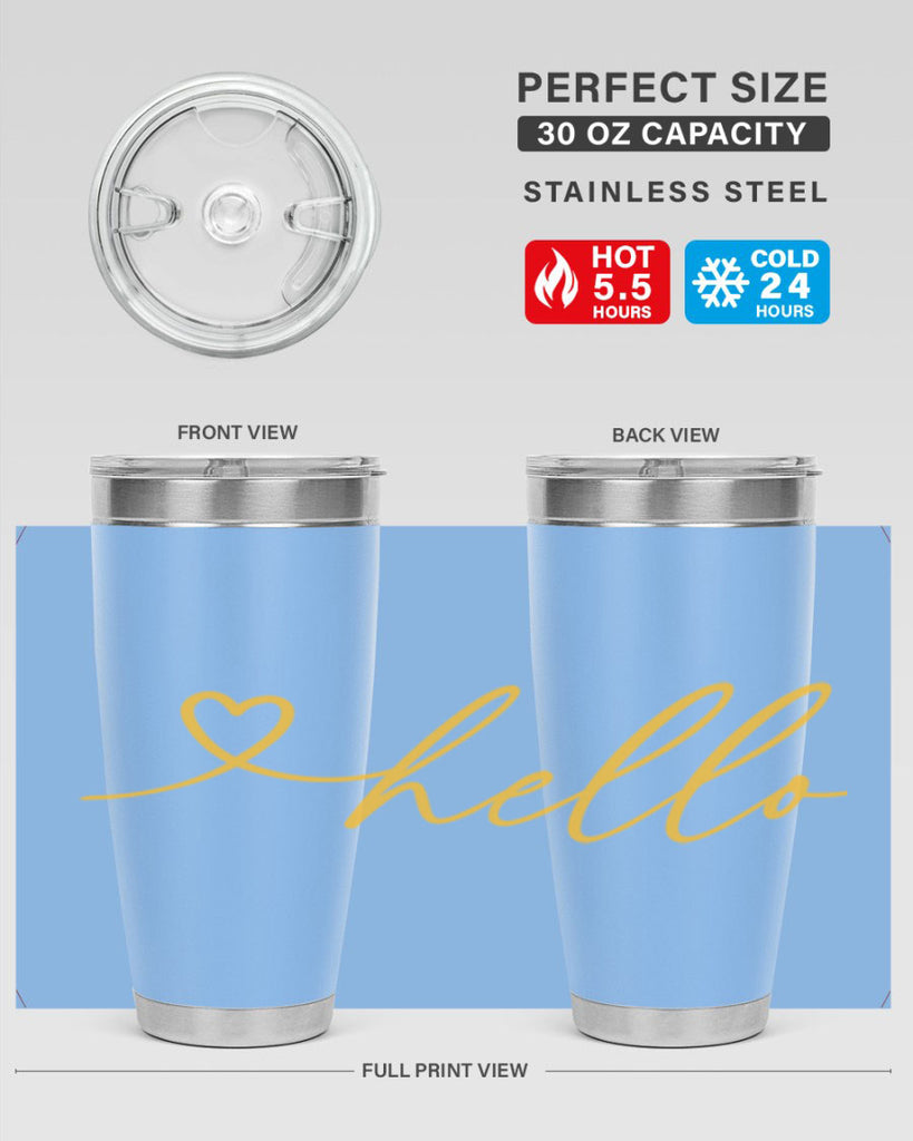 Hello heart183#- spring- Tumbler
