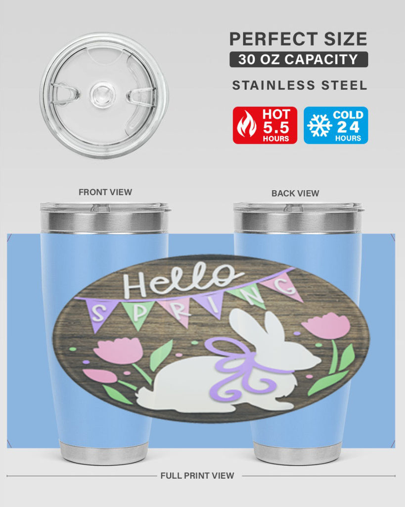 Hello spring bunny Mockup190#- spring- Tumbler