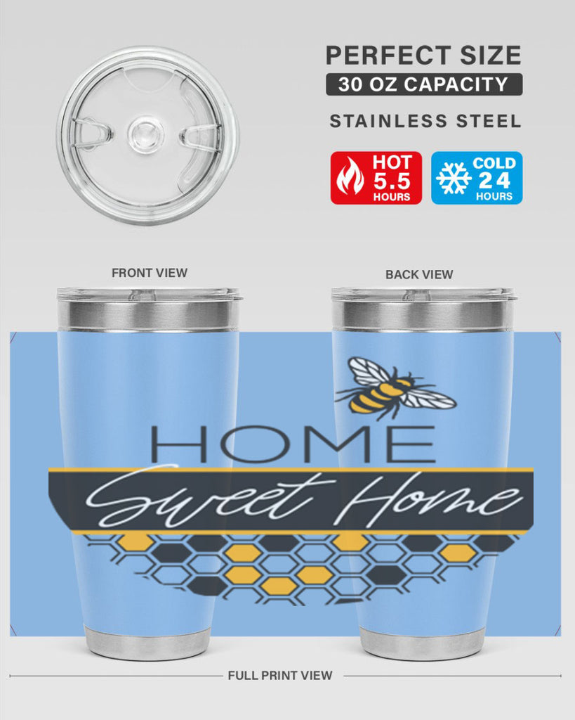 Home Sweet Home Bee and hive pattern243#- spring- Tumbler
