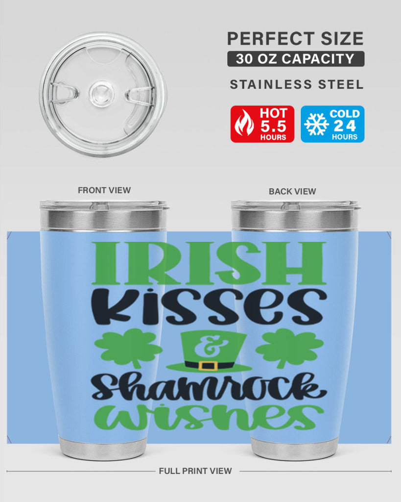 Irish Kisses Shamrock Wishes Style 81#- St Patricks Day- Tumbler