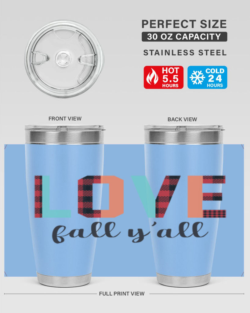 Love fall yall 411#- fall- Tumbler