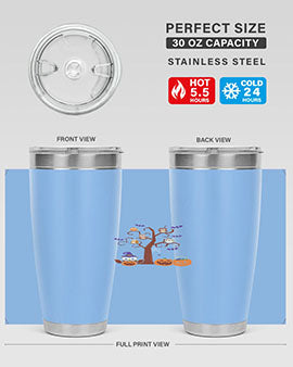 Owl With Pumpkin Halloween Tree A TurtleRabbit 16#- owl- Tumblers