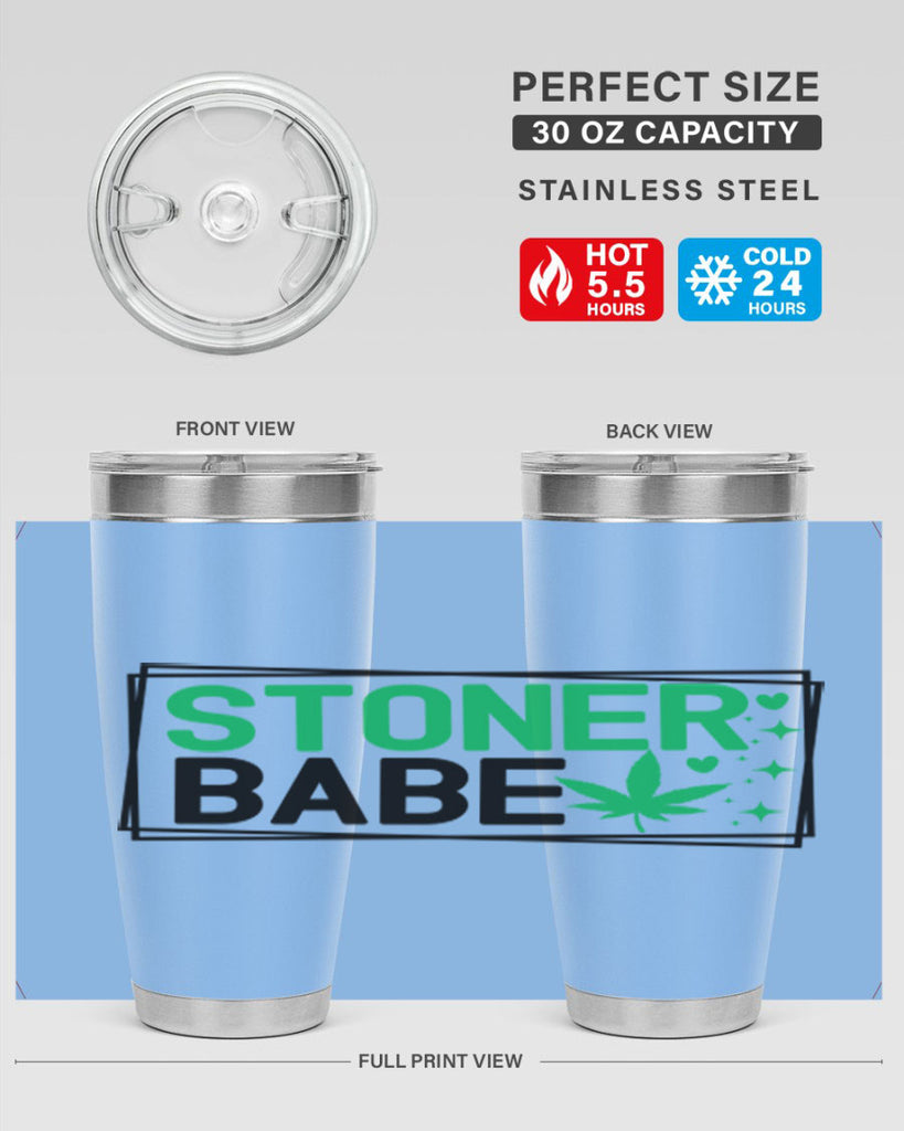 Stoner Babe 258#- marijuana- Tumbler