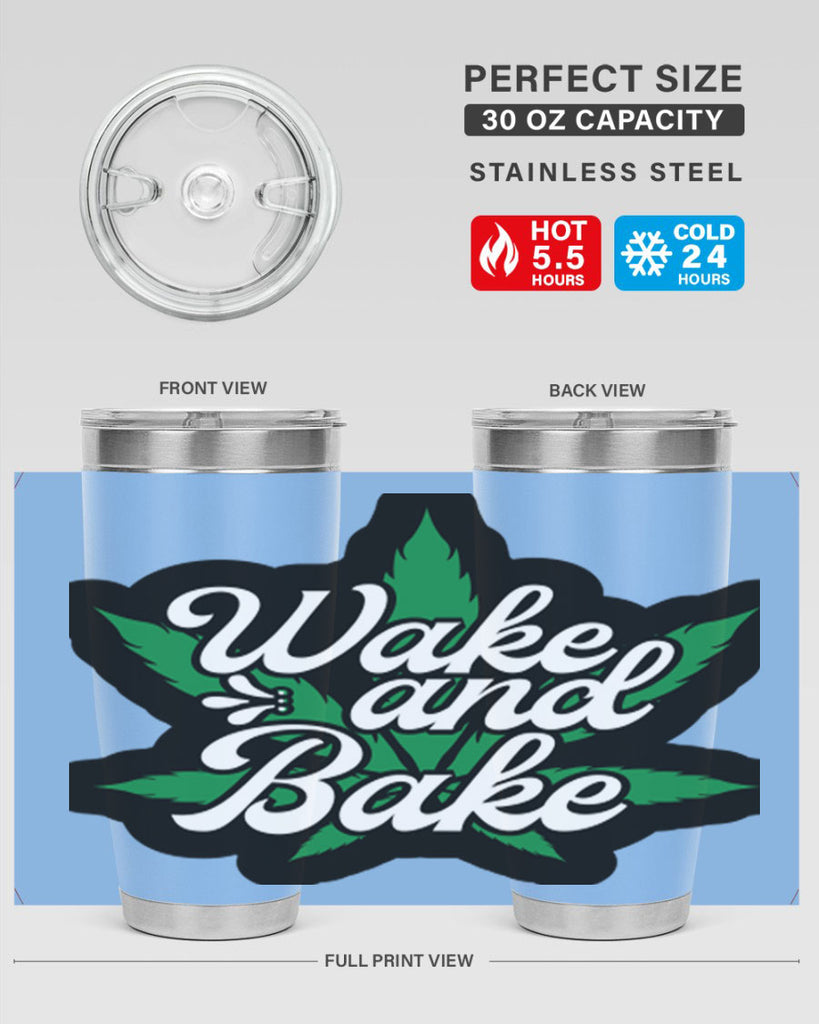 Wake and bake 273#- marijuana- Tumbler