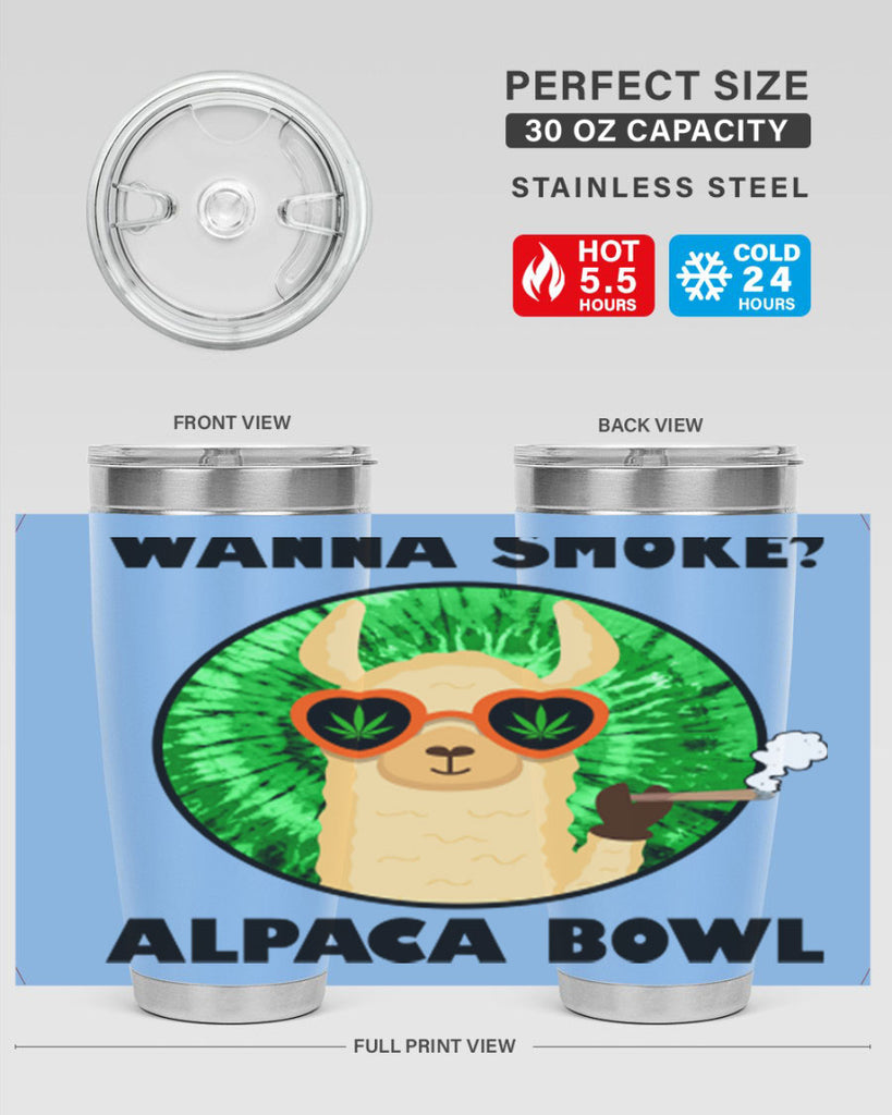Wanna Smoke Alpaca Bowl 276#- marijuana- Tumbler