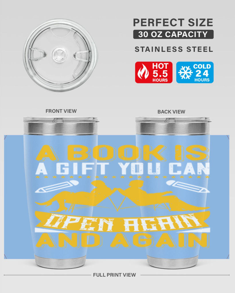 a book is a gift you can open again and again 80#- reading- Tumbler