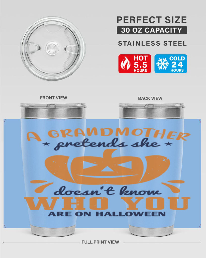 a grandmother pretends 162#- halloween- Tumbler