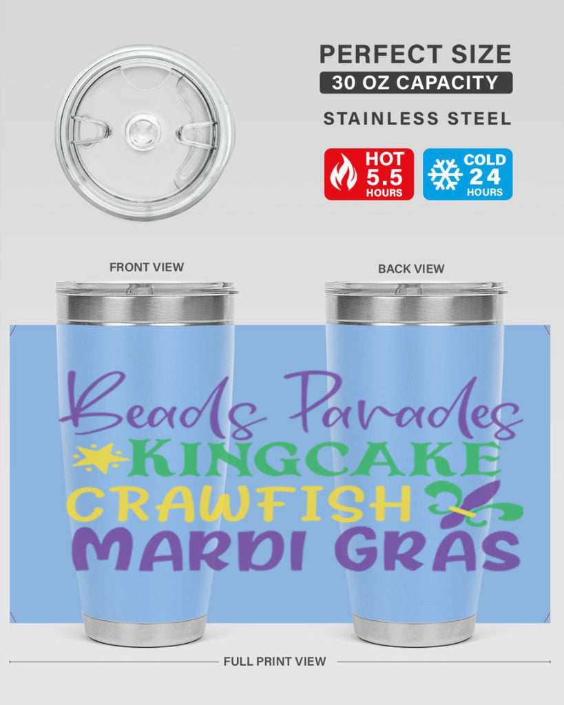 beads parades kingcake crawfish mardi gras 85#- mardi gras- Tumbler