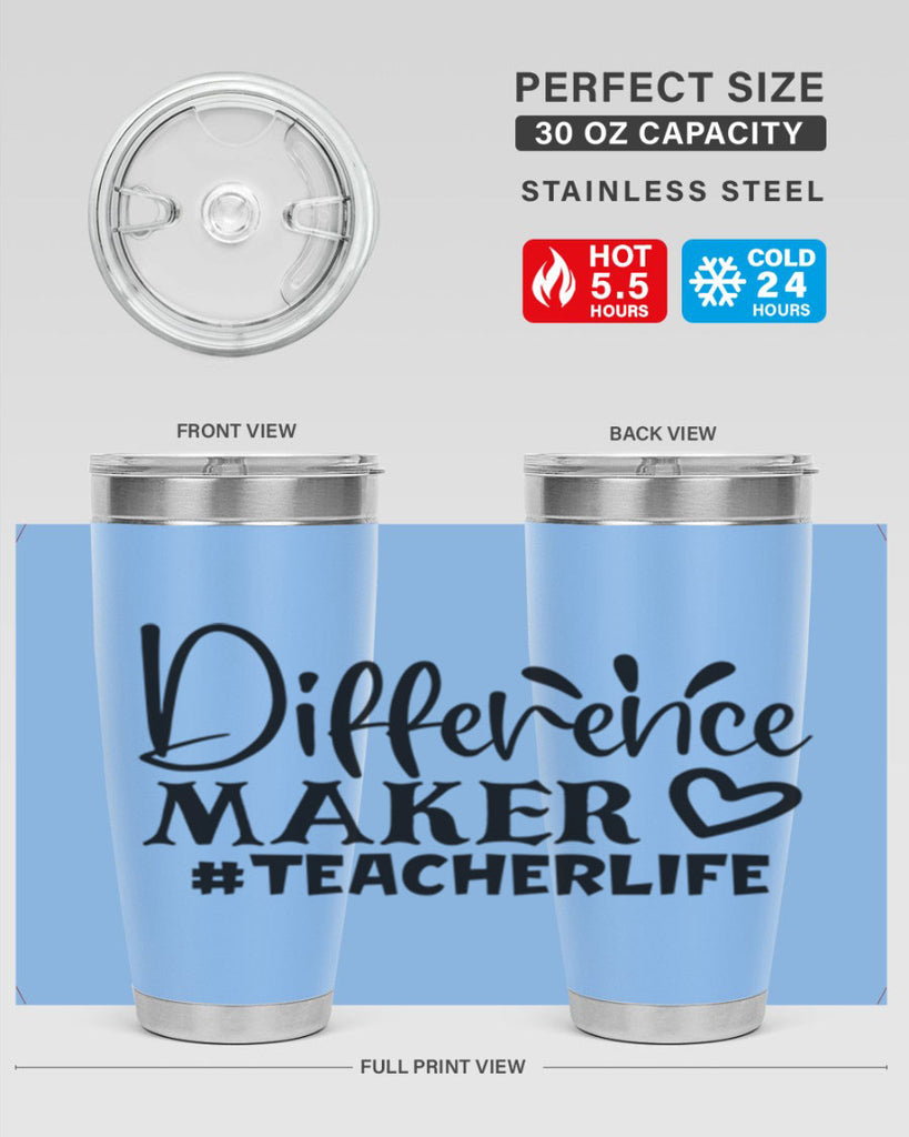 difference maker teacherlife Style 185#- teacher- tumbler