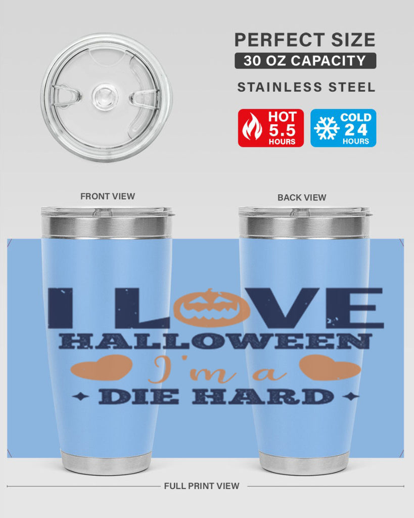 i love halloween im a die hard 150#- halloween- Tumbler