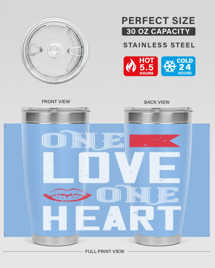 one love one heart 32#- valentines day- Tumbler